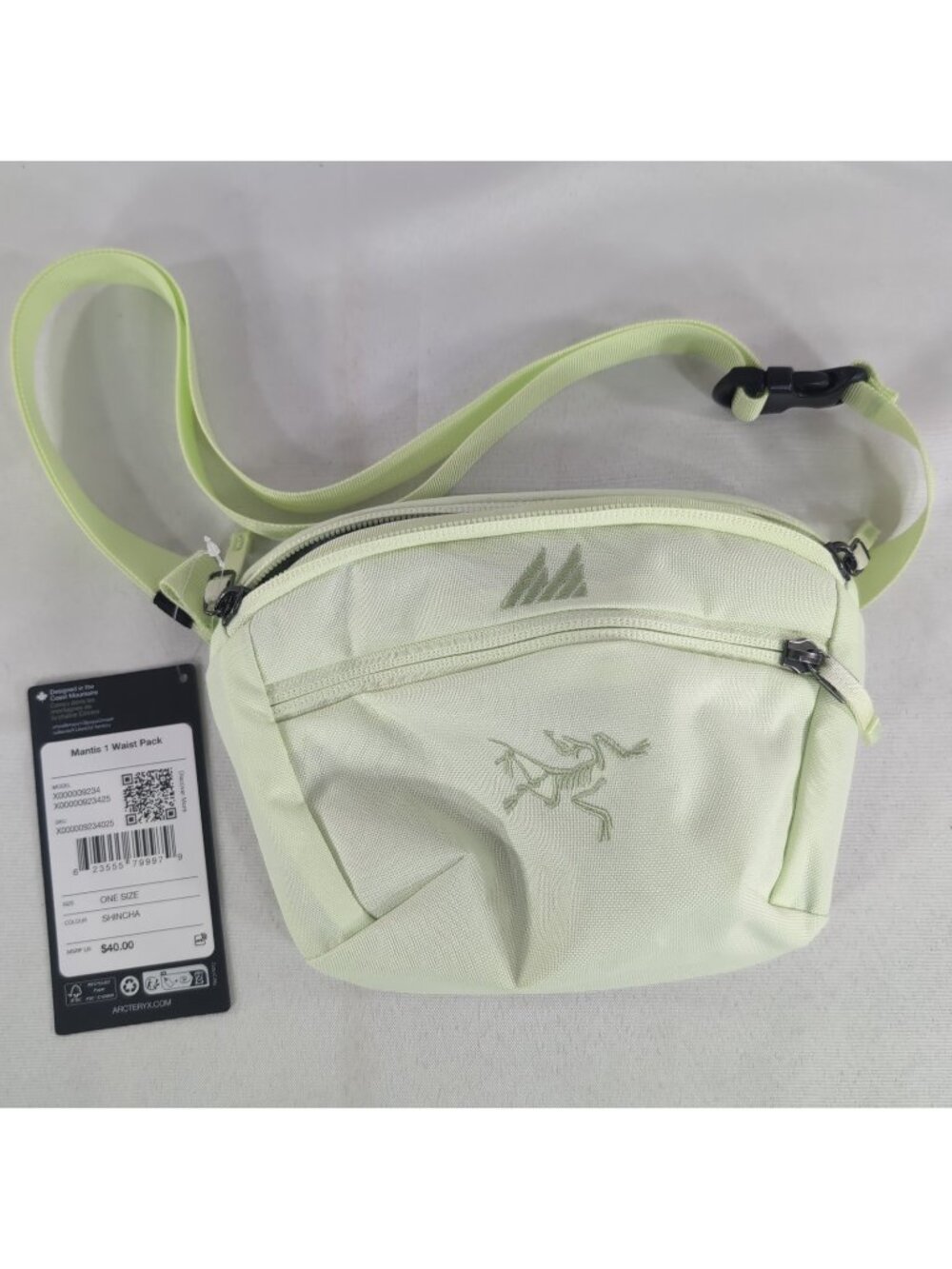 Arcteryx Mantis 1 Waist Fanny Pack Belt Back Lime Green NEW NWT X00000923425
